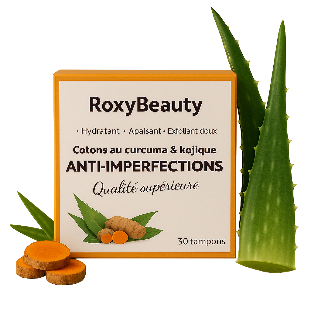 🌿Cotons au Curcuma & Acide Kojique - ROXYBEAUT