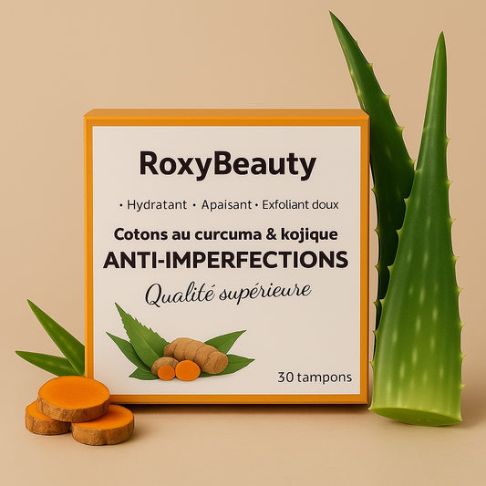 🌿Cotons au Curcuma & Acide Kojique - ROXYBEAUTY