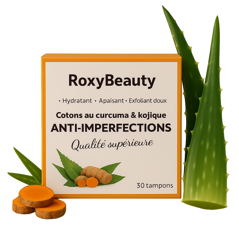 🌿Cotons au Curcuma & Acide Kojique - ROXYBEAUT