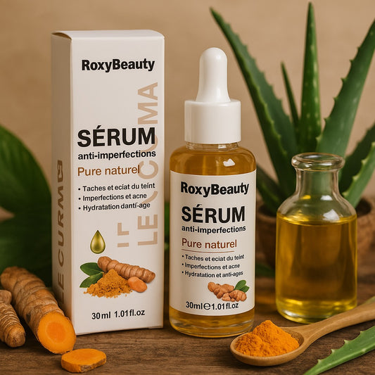 🌿 RoxyBeauty – Sérum Anti-Imperfections au Curcuma